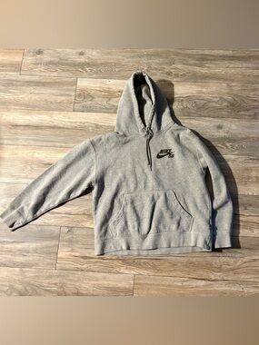 Nike Gray Hooded Nike SB Pullover Sweatshirt